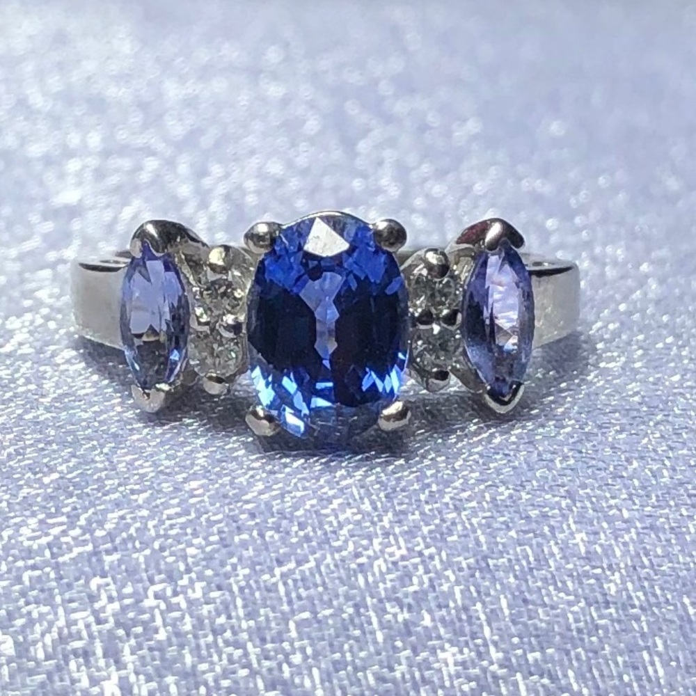 Effy 14k White Gold Tanzanite Diamond Ring